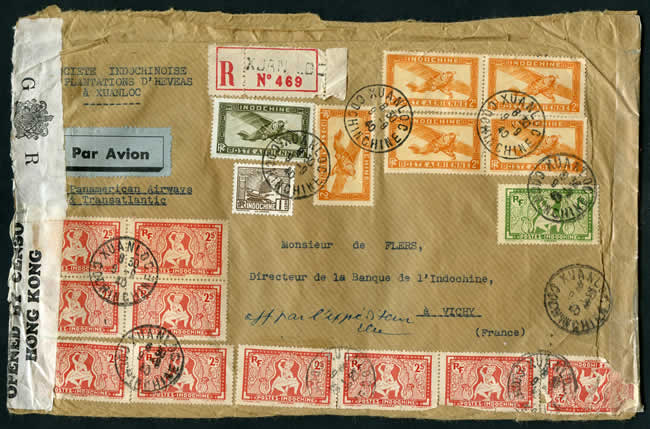 Lettre Sept 1940 voie USA 95-100g