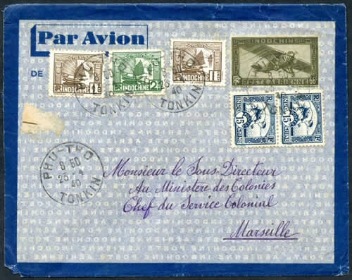 Lettre de 10 à 15g en 1940