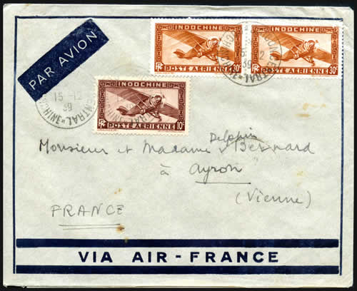 Lettre par avion de 5 à 10g