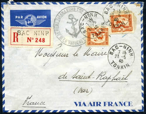 Lettre recommandée par avion