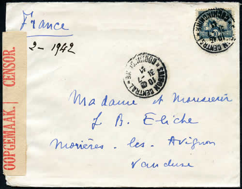 Lettre par bateau interceptée en Afrique du Sud