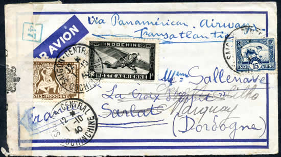 lettre de Saigon via Hong-Kong