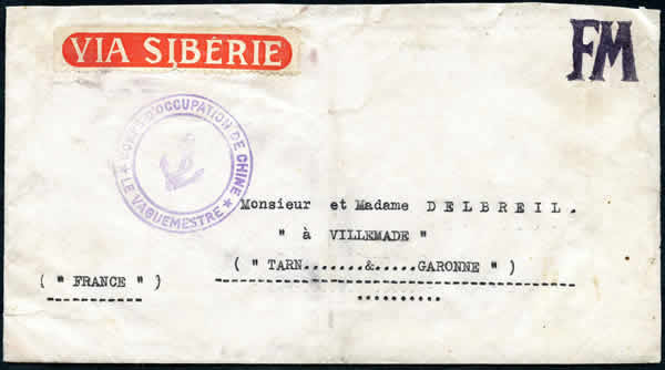 Lettre Tien Tsin