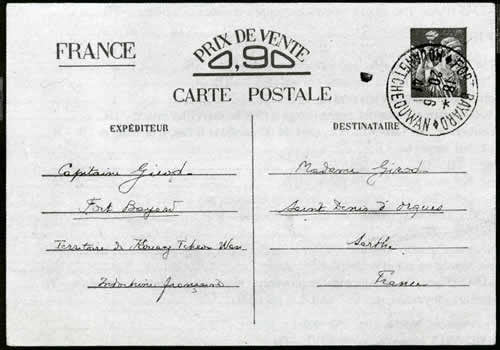 CP interzone oblitérée à Kouang-Tcheou