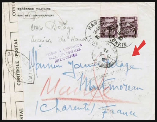 Griffe correspondance inadmise