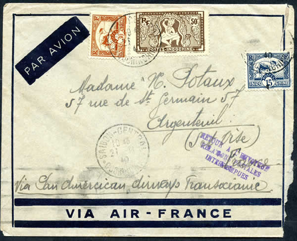 Lettre avion refoulée