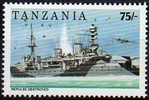 Naufrage du "Repulse" coulé par les Japonais