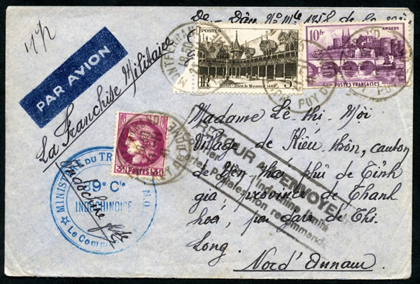 Lettre retournée à l'envoyeur après Pearl harbor avec griffe