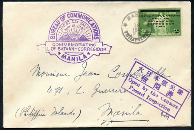FDC chute de Corregidor