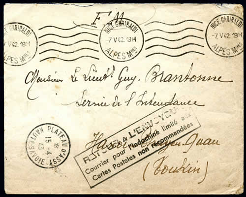 Lettre Retournée uniquement cartes postales