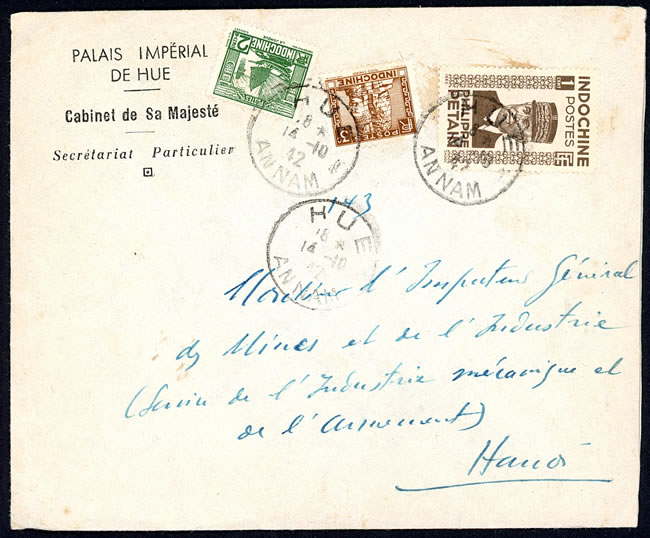 Lettre du Secrétariat particulier de Sa Majesté  Bao Daï