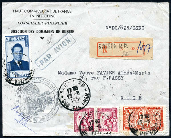 Lettre de la Commission Supérieure des Dommages de Guerre