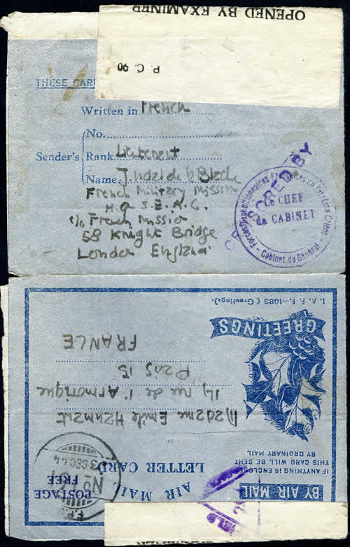 Lettre d'un officier français du SEAC