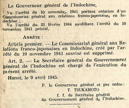 Suppression Commissariat franco-japonais