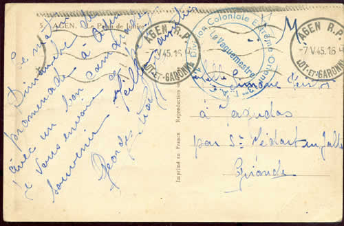 Carte Postale 2ème DCEO Agen 