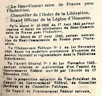 Conseil Indochinois ordonnance