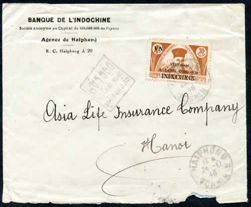 30 cts Rhodes sur lettre avec daguin DOC LAP