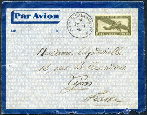 Aérogramme posté à ceylan