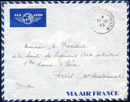 Lettre en franchise via Chine