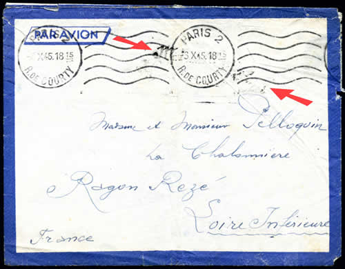 Lettre de Hanoi pour paris par Valise Diplomatique