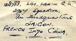 intérieur de l'aérogramme