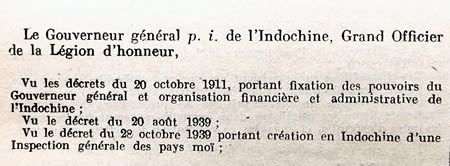 Inspection générale des pays Moï