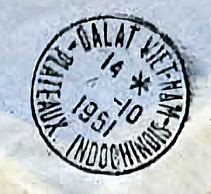 timbre-à-date-dalat-vietnam plateaux indochinois