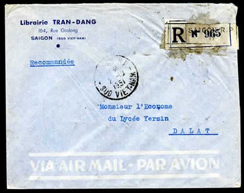 Lettre avec cachet DALAt-VIETNAM / PLATEAUX INDOCHINOIS