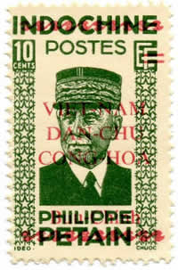 10 cts Pétain surchargé