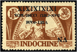 30 cts surcharge renversée