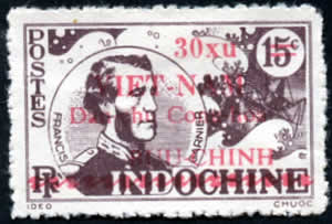 15 cts Garnier surchargé 30xu