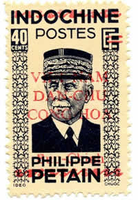 40cts Pétain outremer-gris