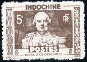 Timbre non-émis 5cts Rigault