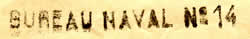 Griffe Bureau Naval N°14
