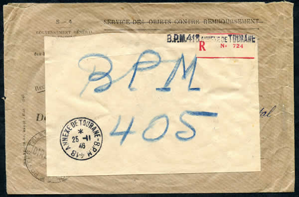Lettre recommandée de l'annexe de Tourane