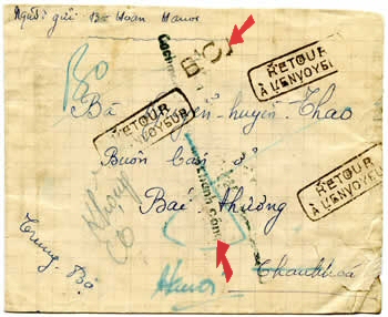 LSI avec 2 timbres Rhodes surcharge verte