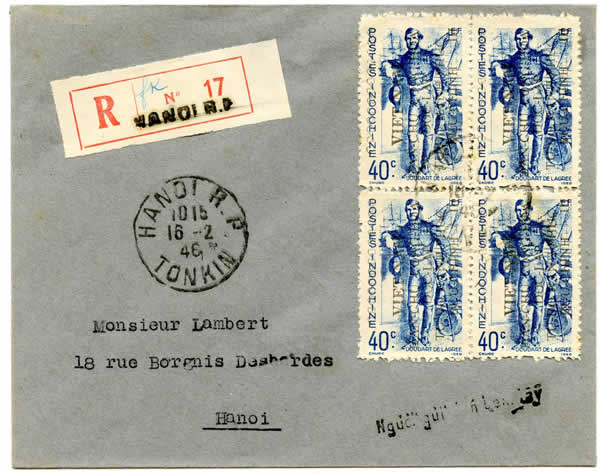 Recommandé avec 40 cts Doudard de Lagrée