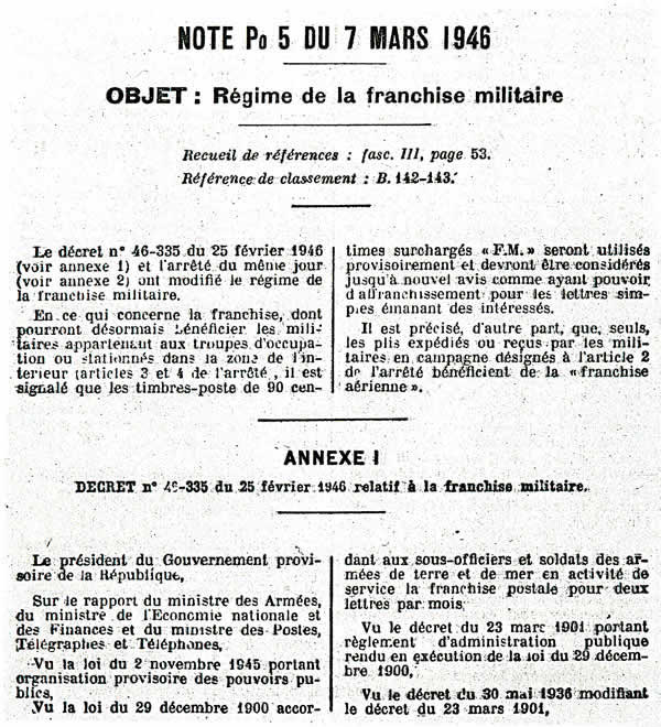 Note du 7/3/46 page 1