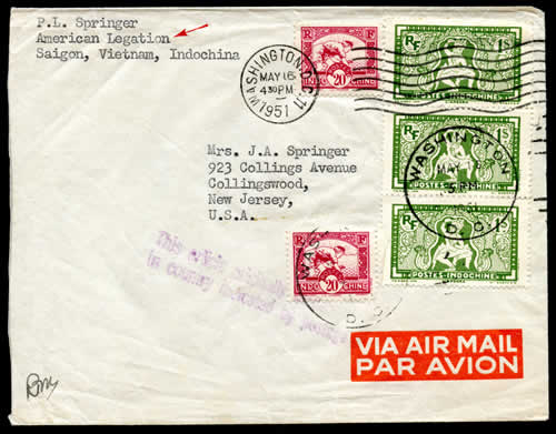 Lettre de l'American Légation May 51 