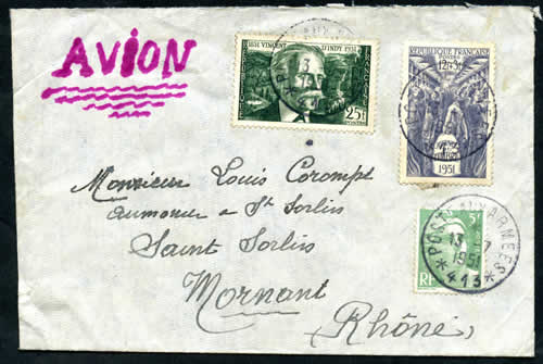 Lettre civile passée par le BPM 413