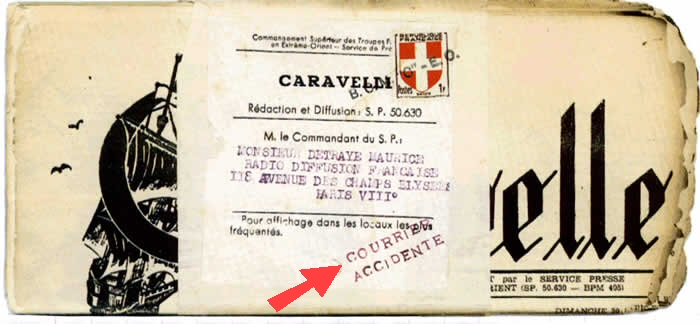 Journal La caravelle courrier accidenté