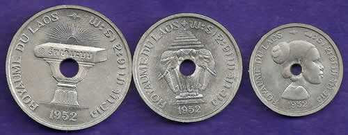 Pièces Laos 1952