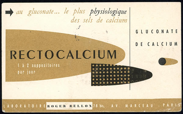 Carte publicitaire pour le recto-calcium à destination de la Cochinchine en port-payé