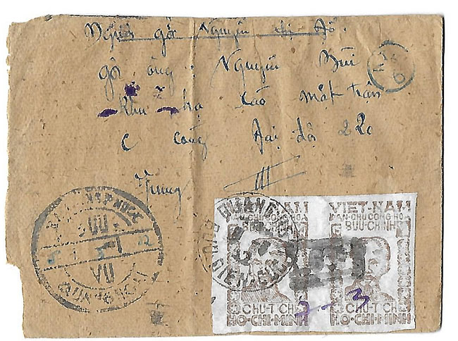 lettre de la LK V avec 2 timbres à 15d