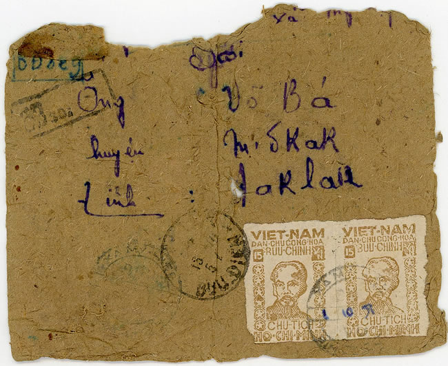 Lettre de la LK V affranchie avec deux timbres 15d