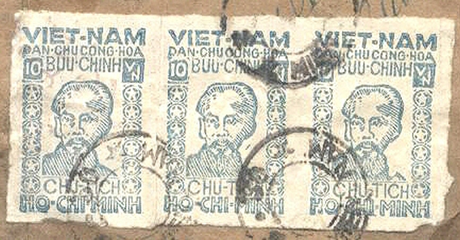 bande de 3 du 10d bleu