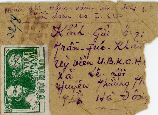 lettre avec 100d vert HCM mi-1951