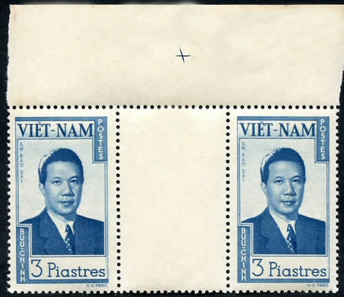 paire interpanneau du 3$ Bao-Dai