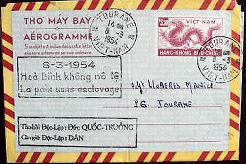 Aérogramme FDC Tourane