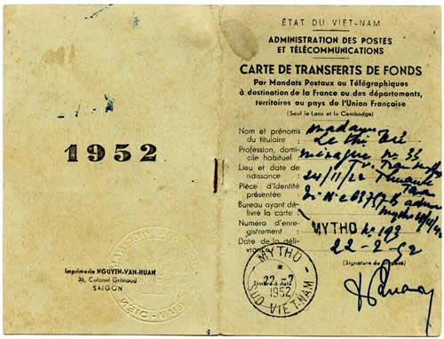 Carte transfert de fonds
